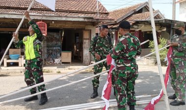 Sambut TMMD ke-126 dan Sedekah Bumi, Desa Godo Pati Berubah Jadi 'Lautan' Merah Putih